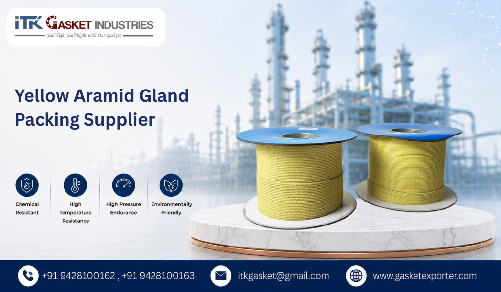 Yellow Aramid Gland Packing Supplier